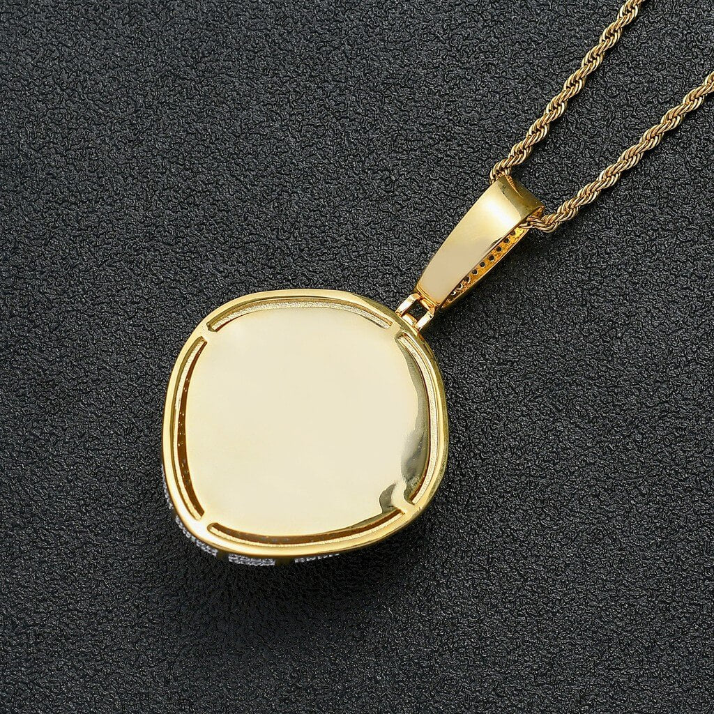 Roaring Lion Diamond Necklace Pendant For Men Gold