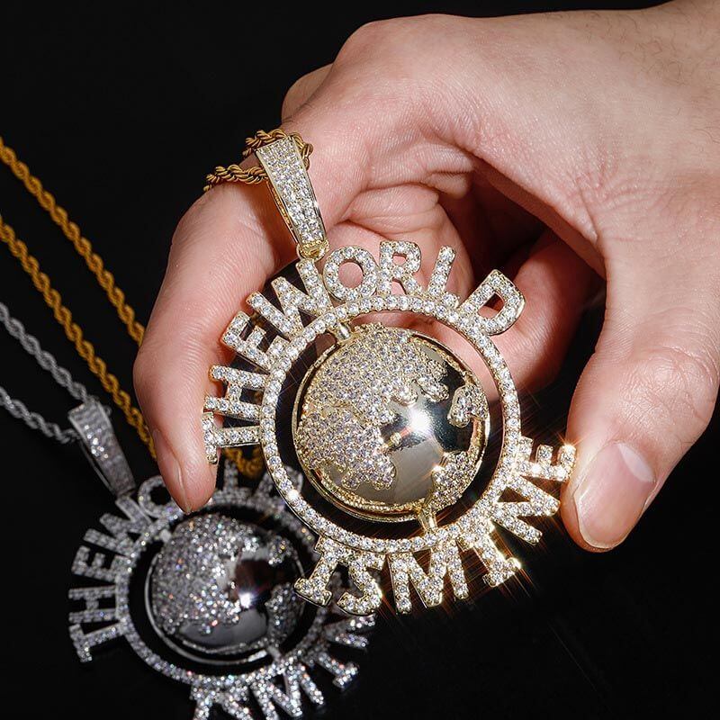 The World Is Mine Diamond Pendant Necklace For Men