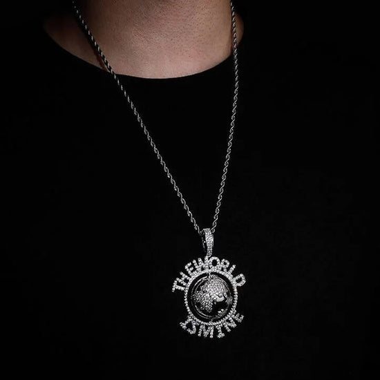 The World Is Mine Diamond Pendant Necklace For Men
