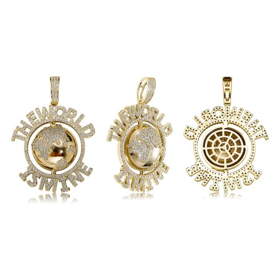 The World Is Mine Diamond Pendant Necklace For Men