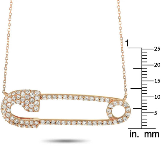 Unique Gold Safety Pin Necklace for Women