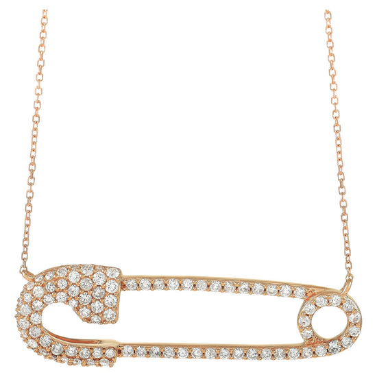 Unique Gold Safety Pin Necklace for Women