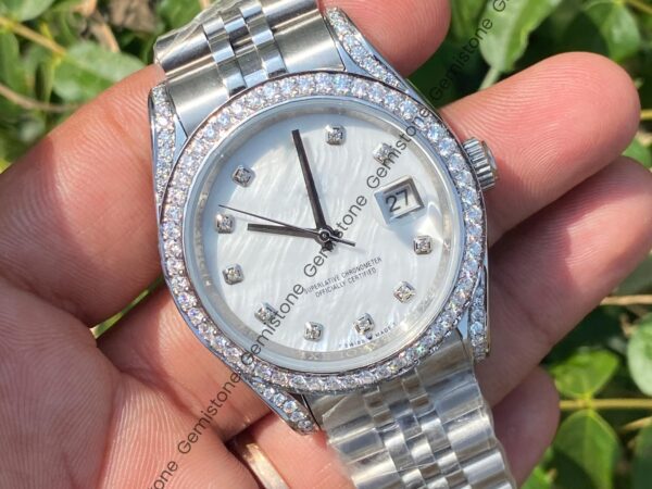 White Dial Diamond Bezel Watch