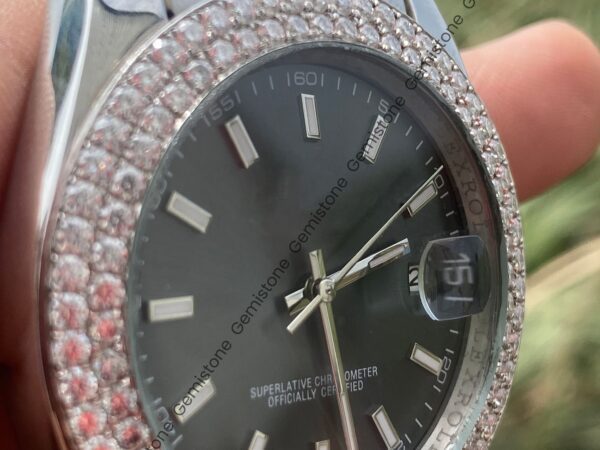 41mm Dial Bezel Set Diamond Watches