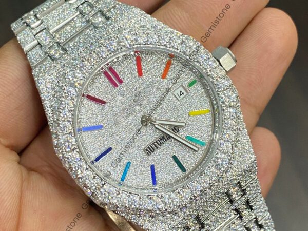 Iced Out Moissanite AP Watch