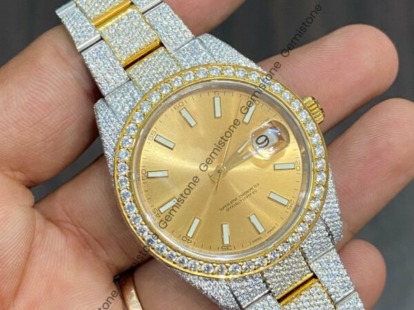 Moissanite Diamond Flooded Watch